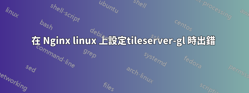 在 Nginx linux 上設定tileserver-gl 時出錯