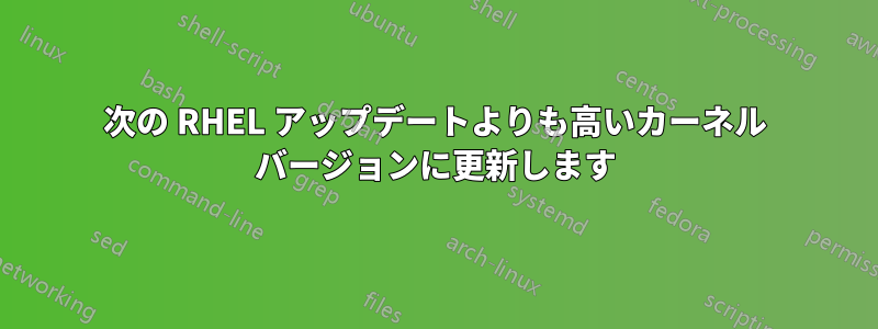 次の RHEL アップデートよりも高いカーネル バージョンに更新します