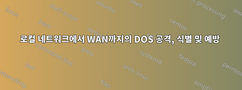 로컬 네트워크에서 WAN까지의 DOS 공격, 식별 및 예방