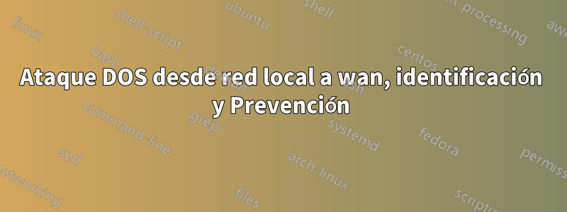 Ataque DOS desde red local a wan, identificación y Prevención