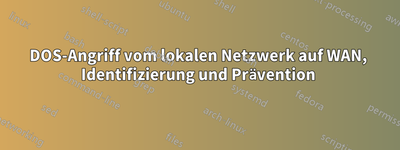 DOS-Angriff vom lokalen Netzwerk auf WAN, Identifizierung und Prävention