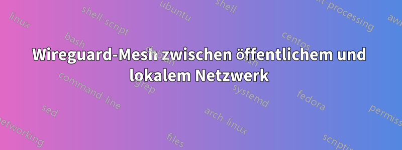 Wireguard-Mesh zwischen öffentlichem und lokalem Netzwerk