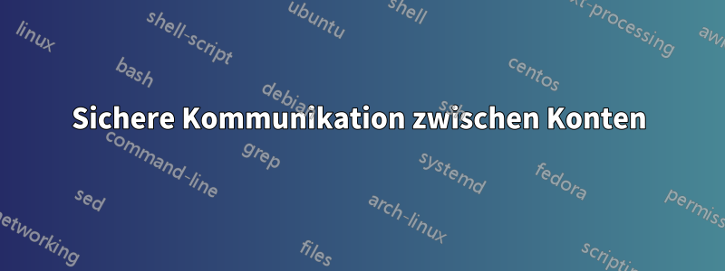 Sichere Kommunikation zwischen Konten