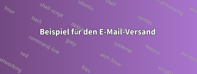 Beispiel für den E-Mail-Versand