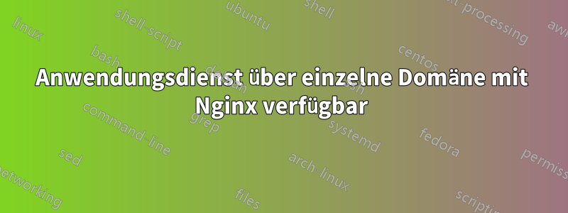 Anwendungsdienst über einzelne Domäne mit Nginx verfügbar