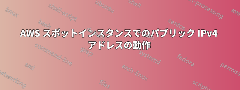 AWS スポットインスタンスでのパブリック IPv4 アドレスの動作