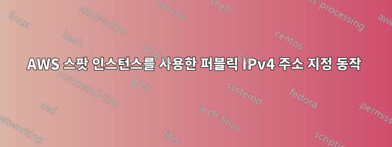 AWS 스팟 인스턴스를 사용한 퍼블릭 IPv4 주소 지정 동작