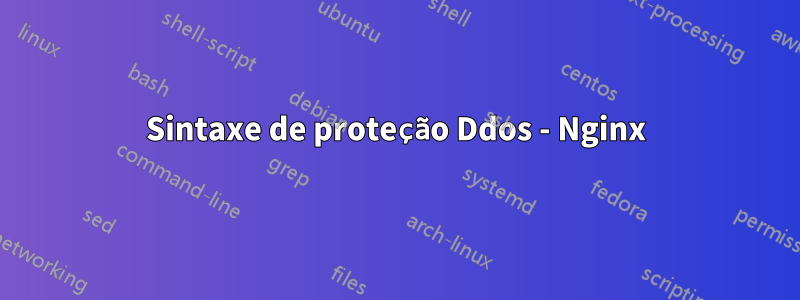 Sintaxe de proteção Ddos - Nginx