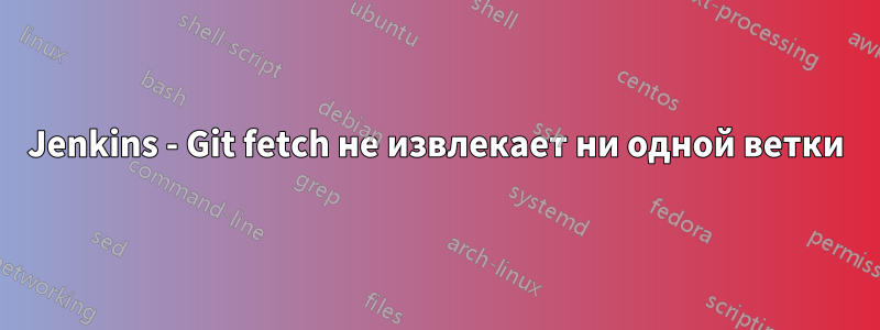 Jenkins - Git fetch не извлекает ни одной ветки