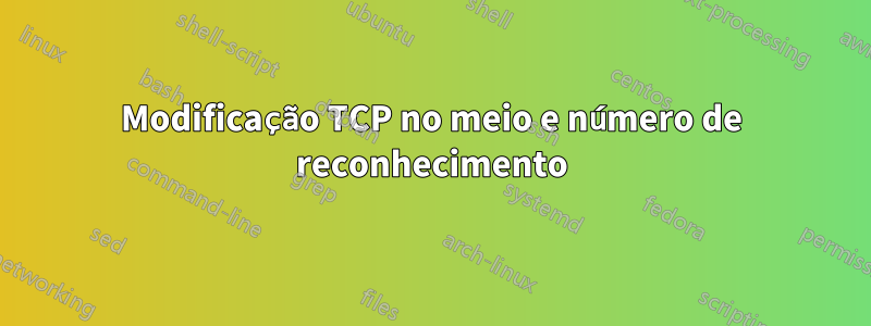 Modificação TCP no meio e número de reconhecimento