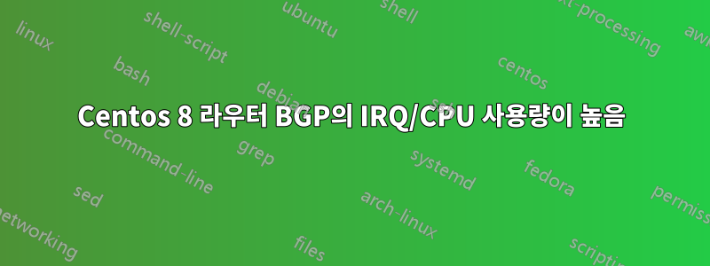 Centos 8 라우터 BGP의 IRQ/CPU 사용량이 높음