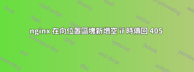 nginx 在向位置區塊新增空 if 時傳回 405