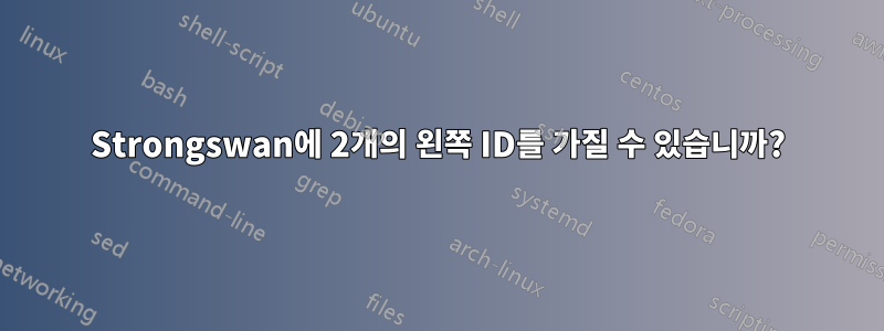 Strongswan에 2개의 왼쪽 ID를 가질 수 있습니까?