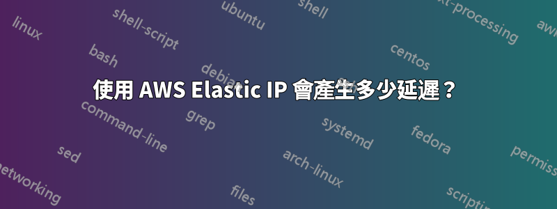 使用 AWS Elastic IP 會產生多少延遲？