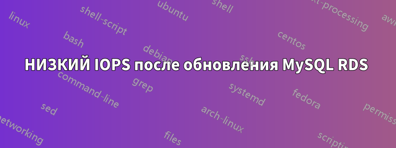 НИЗКИЙ IOPS после обновления MySQL RDS