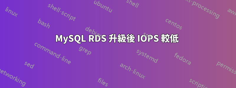 MySQL RDS 升級後 IOPS 較低