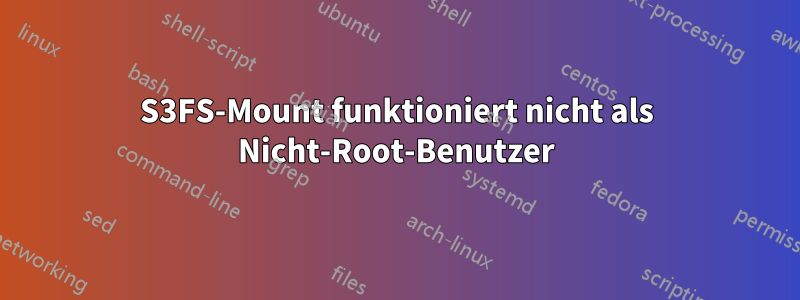 S3FS-Mount funktioniert nicht als Nicht-Root-Benutzer