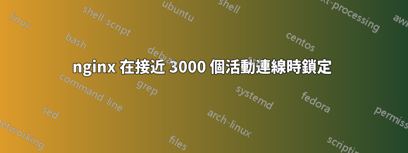 nginx 在接近 3000 個活動連線時鎖定