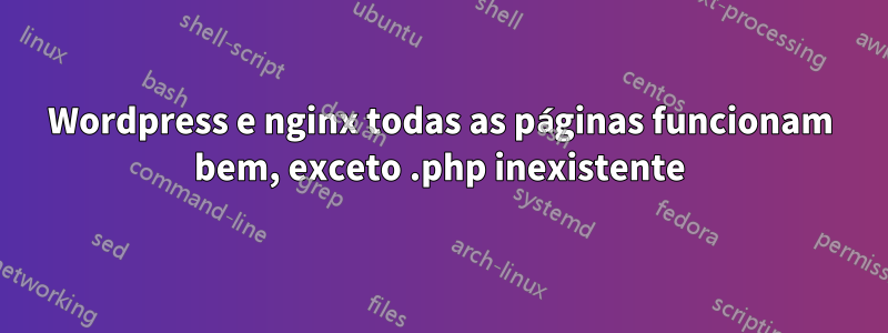 Wordpress e nginx todas as páginas funcionam bem, exceto .php inexistente