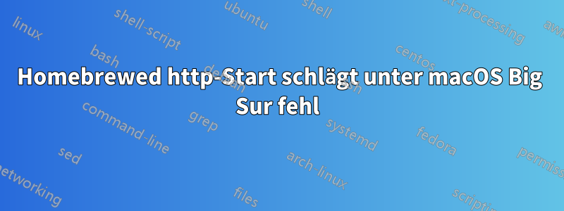 Homebrewed http-Start schlägt unter macOS Big Sur fehl 