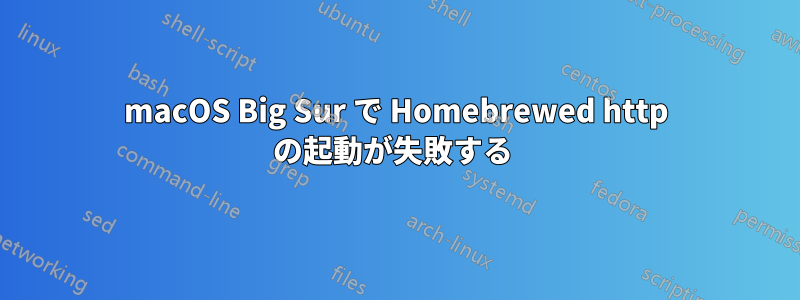 macOS Big Sur で Homebrewed http の起動が失敗する 