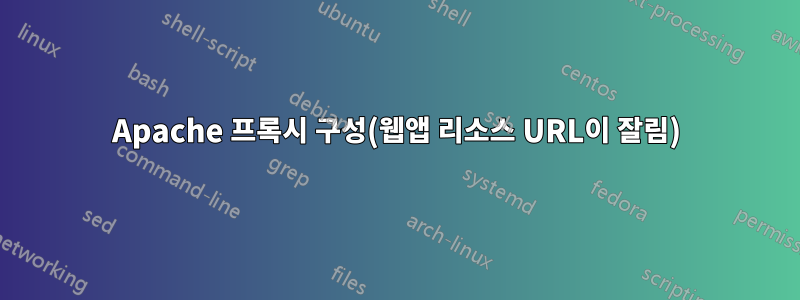 Apache 프록시 구성(웹앱 리소스 URL이 잘림)