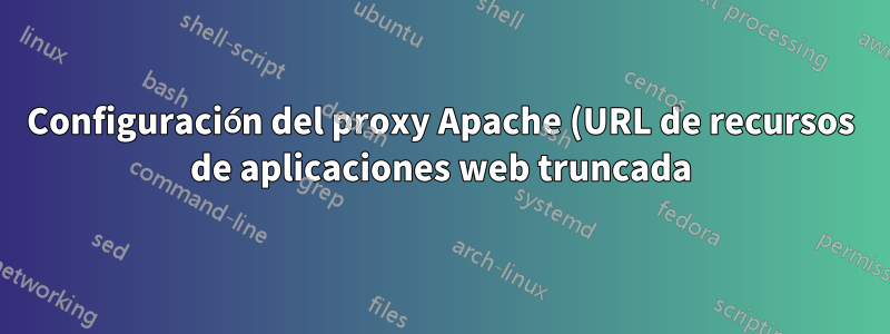 Configuración del proxy Apache (URL de recursos de aplicaciones web truncada)