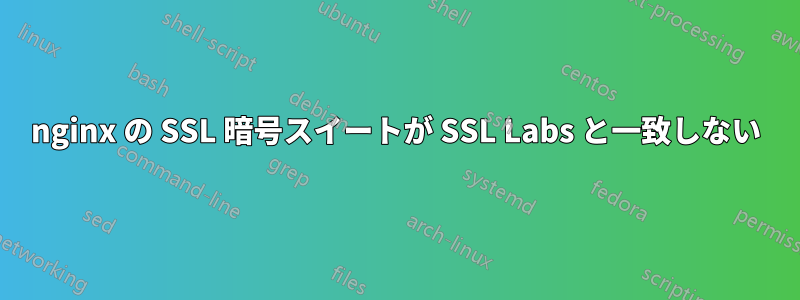 nginx の SSL 暗号スイートが SSL Labs と一致しない