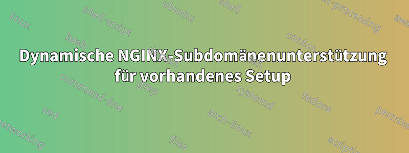 Dynamische NGINX-Subdomänenunterstützung für vorhandenes Setup