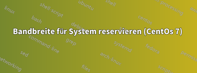 Bandbreite für System reservieren (CentOs 7)