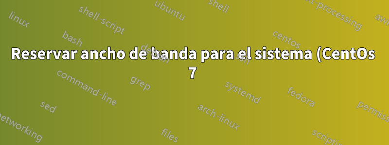 Reservar ancho de banda para el sistema (CentOs 7)