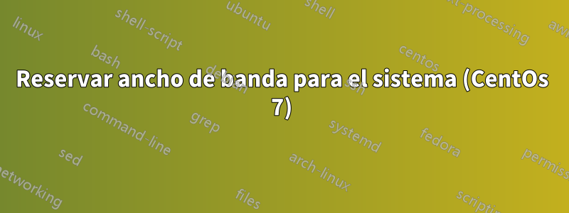 Reservar ancho de banda para el sistema (CentOs 7)