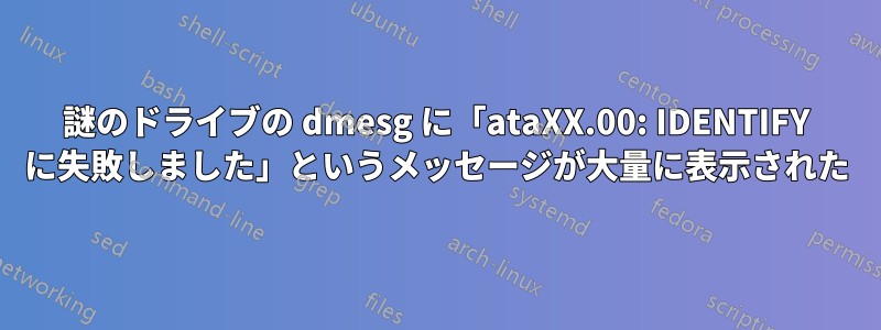 謎のドライブの dmesg に「ataXX.00: IDENTIFY に失敗しました」というメッセージが大量に表示された