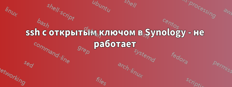 ssh с открытым ключом в Synology - не работает