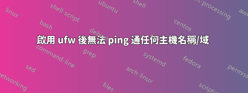 啟用 ufw 後無法 ping 通任何主機名稱/域