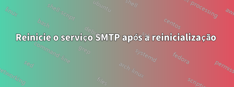 Reinicie o serviço SMTP após a reinicialização