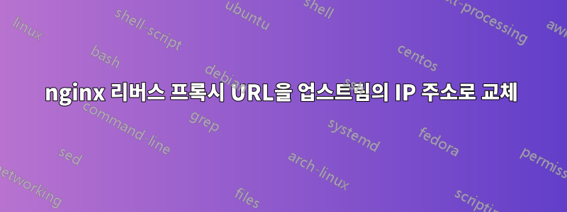 nginx 리버스 프록시 URL을 업스트림의 IP 주소로 교체