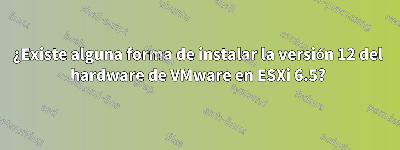 ¿Existe alguna forma de instalar la versión 12 del hardware de VMware en ESXi 6.5?