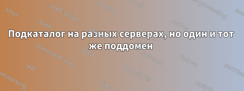 Подкаталог на разных серверах, но один и тот же поддомен