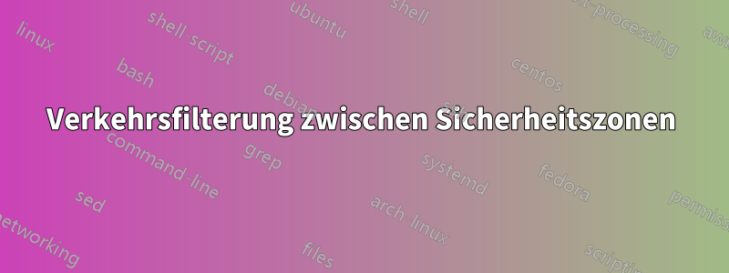 Verkehrsfilterung zwischen Sicherheitszonen