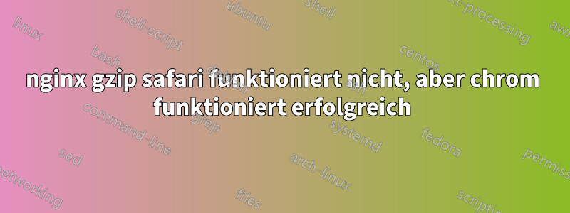 nginx gzip safari funktioniert nicht, aber chrom funktioniert erfolgreich