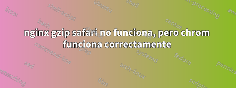 nginx gzip safari no funciona, pero chrom funciona correctamente