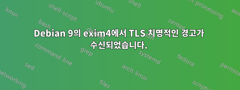 Debian 9의 exim4에서 TLS 치명적인 경고가 수신되었습니다.