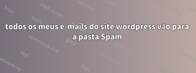 todos os meus e-mails do site wordpress vão para a pasta Spam