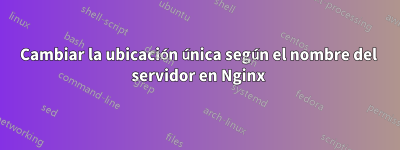 Cambiar la ubicación única según el nombre del servidor en Nginx