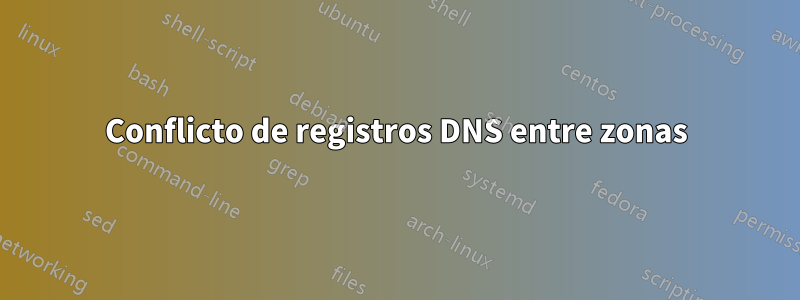 Conflicto de registros DNS entre zonas