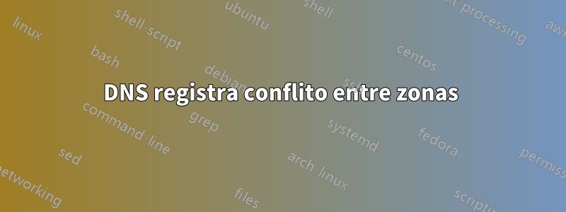 DNS registra conflito entre zonas