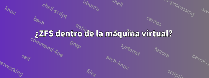 ¿ZFS dentro de la máquina virtual?