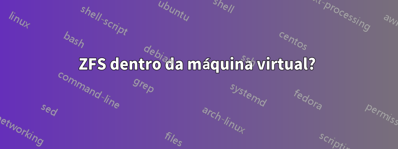 ZFS dentro da máquina virtual?