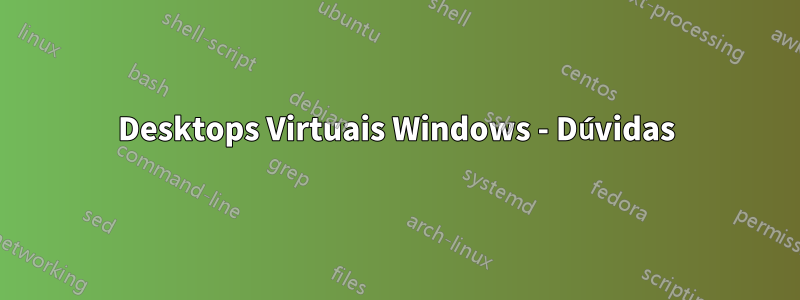 Desktops Virtuais Windows - Dúvidas